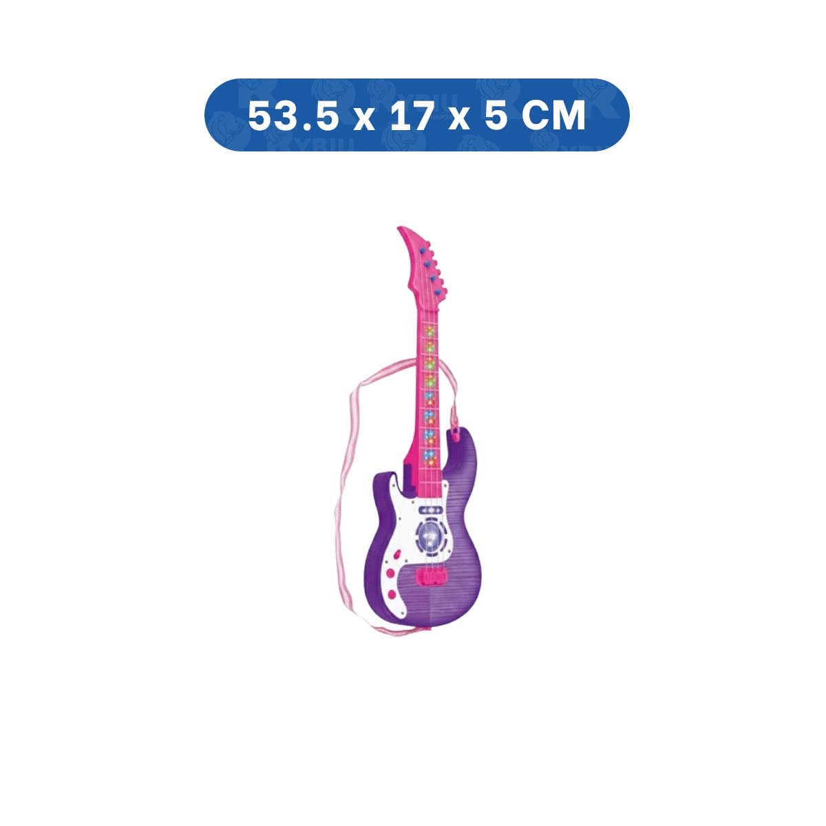PACK6 SISTEMA MUSICAL INFANTIL GUITARRA ROSADO MORADO 53.5CM PARA JUEGO - 4