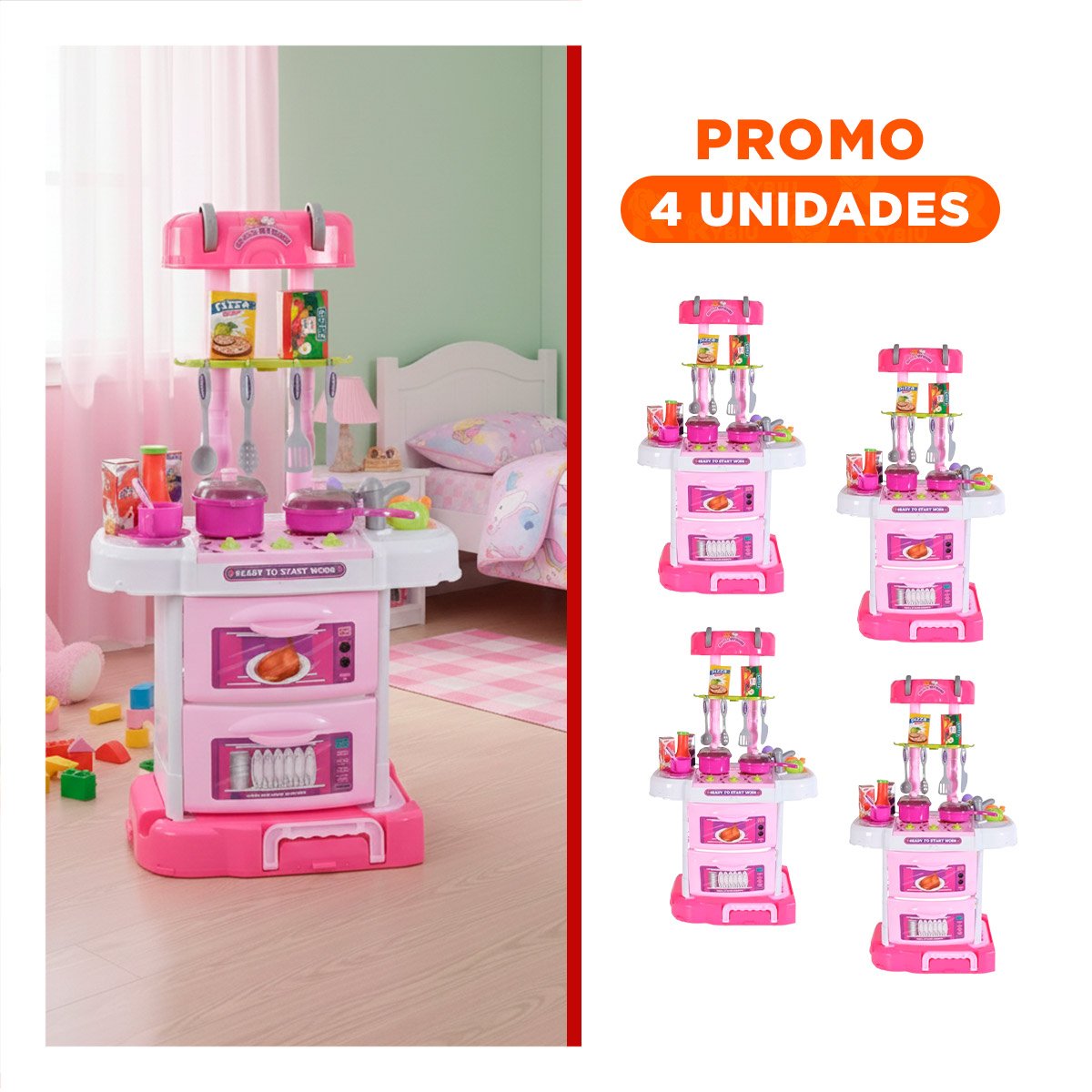 PACK4 DISENO COCINA MALETIN TRES EN UNO ACCESORIOS CASA Y+REGALO STICKER - 1