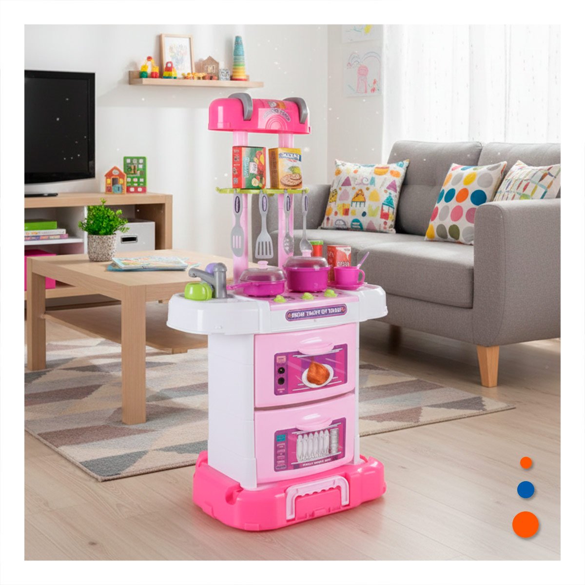 PACK4 DISENO COCINA MALETIN TRES EN UNO ACCESORIOS CASA Y+REGALO STICKER - 3