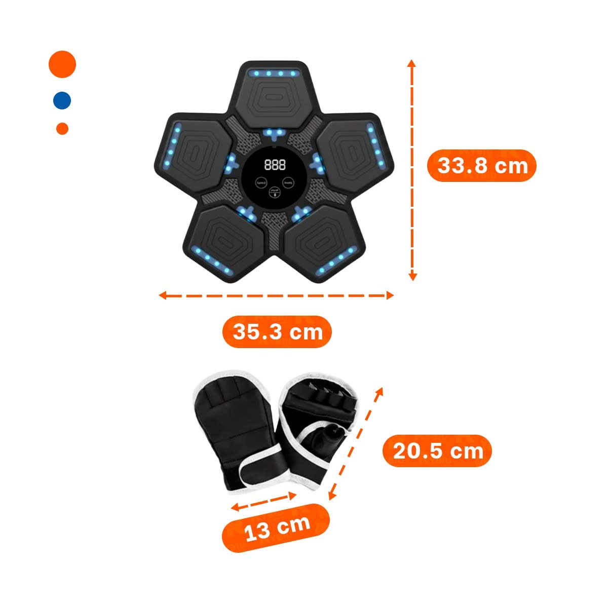 BASE DE BOXEO MUSICAL INTERACTIVO CON GUANTES PARA RUTINA EN CASA - 4