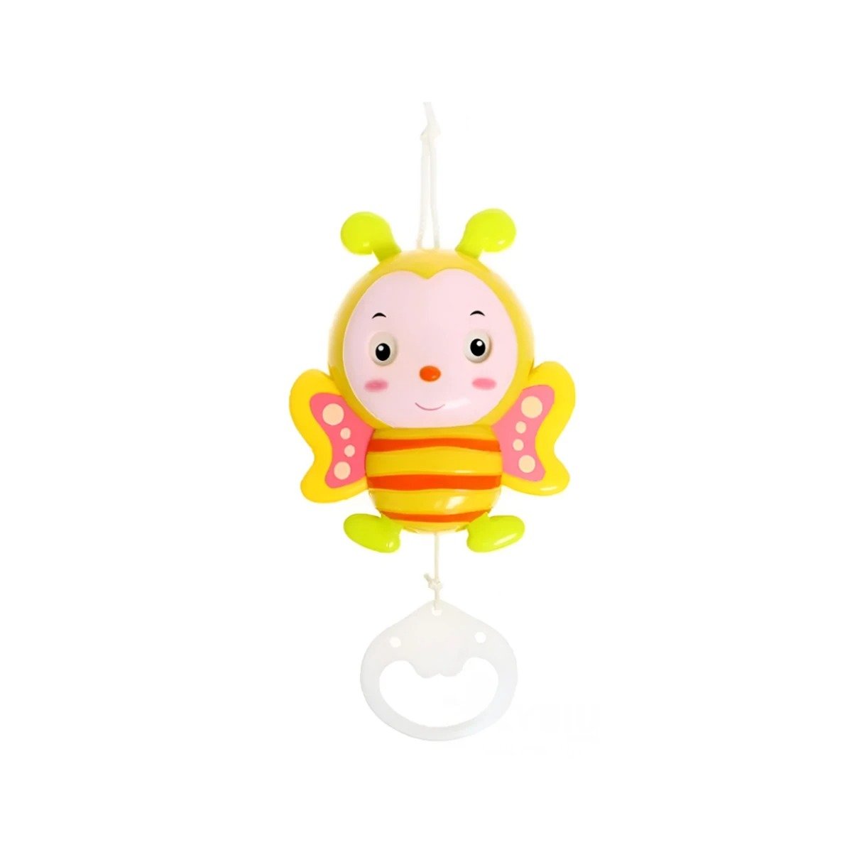 PACK12 SONAJITA ABEJA MUSICAL A CUERDA AMARILLO PARA BEBE HOGAR ESTIMULACION Y+REGALO STICKER - 2
