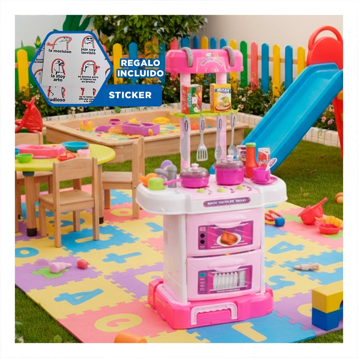 COLECCION COCINA MALETIN TRES EN UNO SET CREATIVO HOGAR Y+REGALO STICKER - 1
