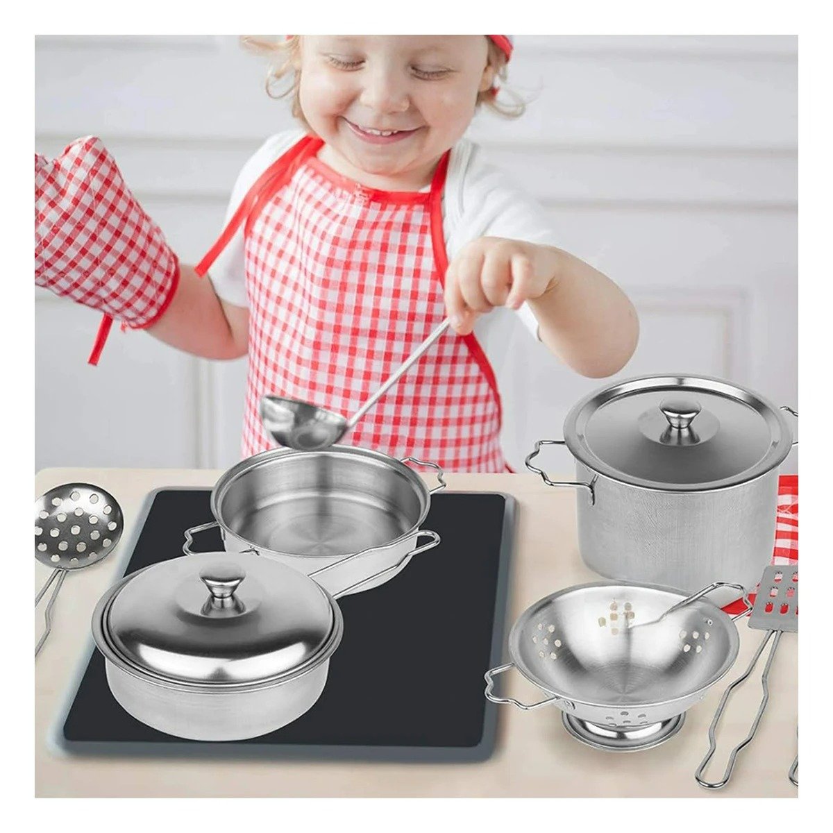 PACK4 SET INFANTIL DE COCINA CON ACCESORIOS PARA REGALO - 3