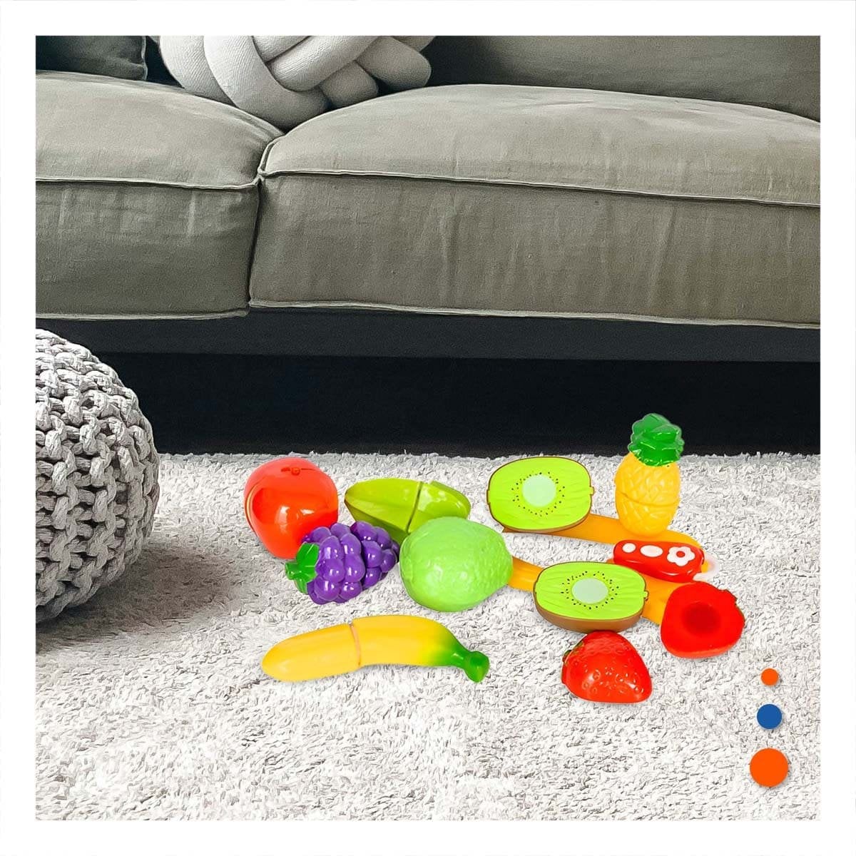 CONJUNTO DE COCINA HOGAR CON VERDURAS PARA CORTAR DIDACTICO Y TABLA Y+PAPEL REGALO - 2