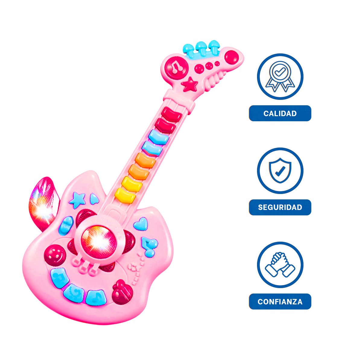 MUSICAL INFANTIL MANZANA ROSADO Y CELESTE 37X13CM PARA JUEGO Y+LIGAS REGALO - 3