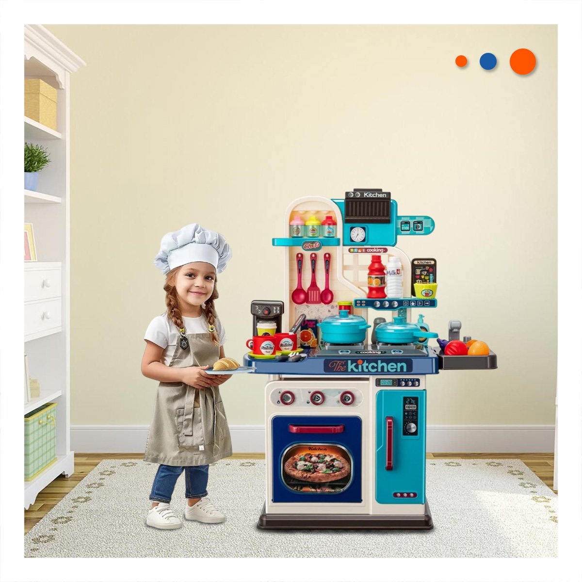 KIT DE COCINA INFANTIL CON ELEMENTOS PARA APRENDIZAJE Y JUEGO Y+POST IT - 2
