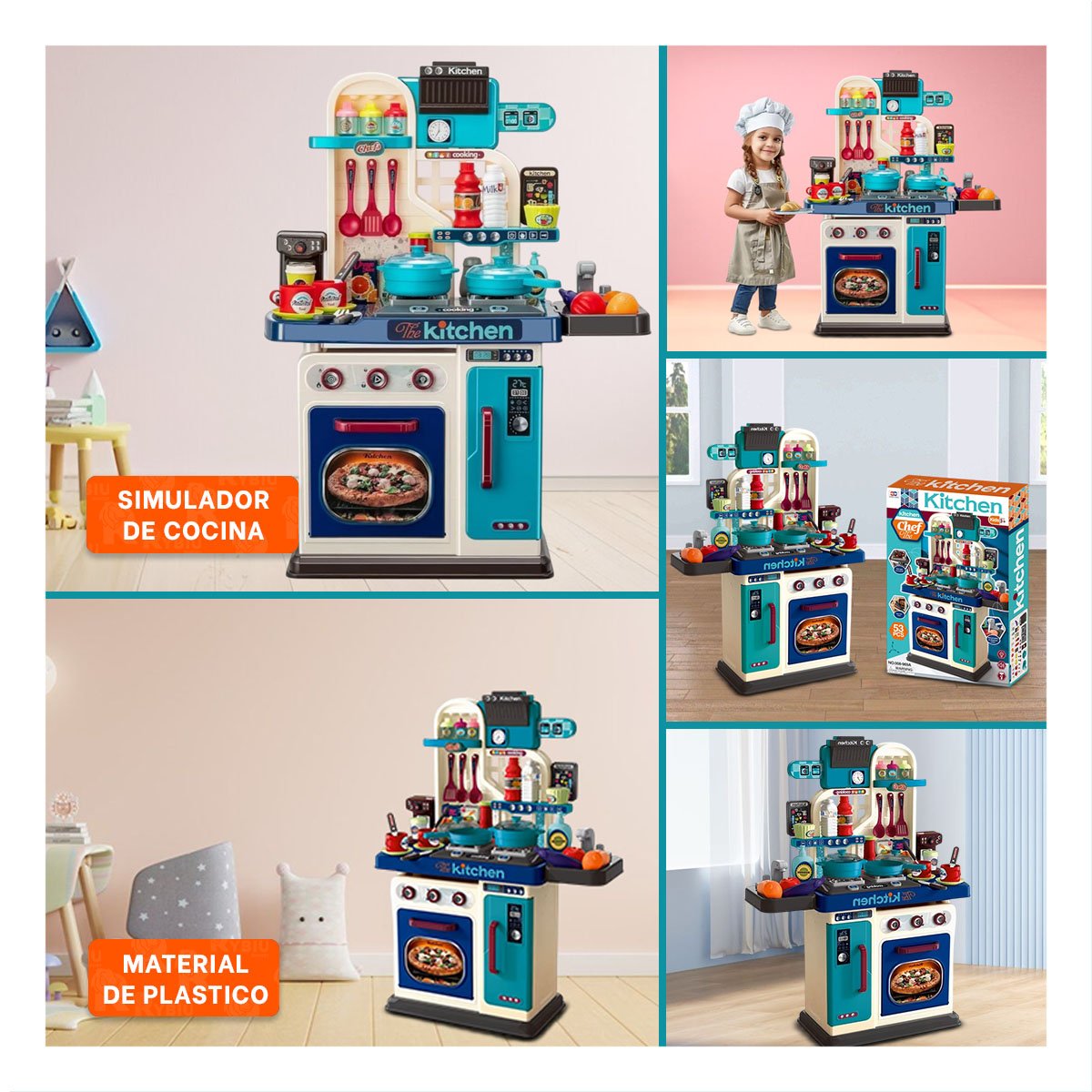 KIT DE COCINA INFANTIL CON ELEMENTOS PARA APRENDIZAJE Y JUEGO Y+POST IT - 5