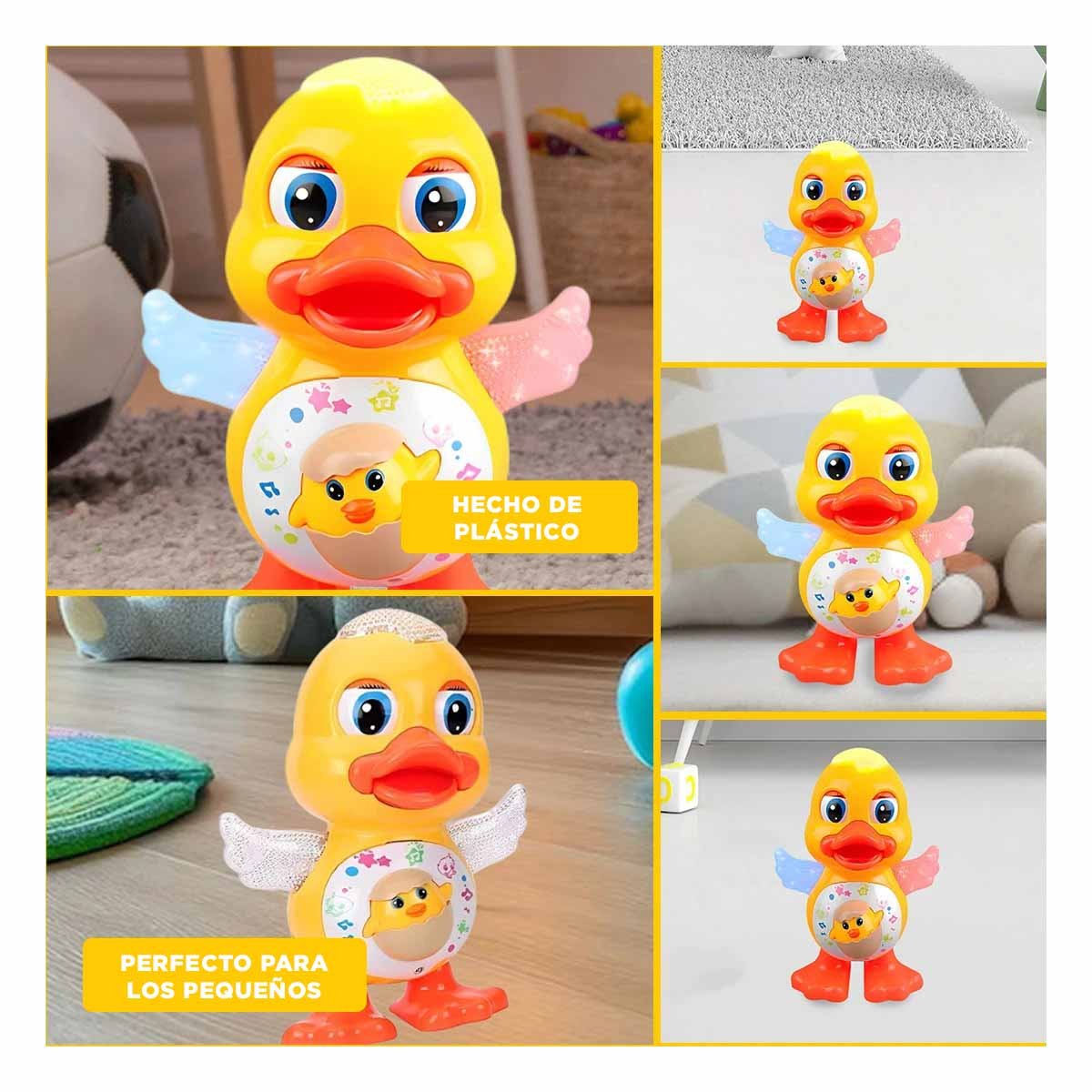 ARTICULO LUDICO PATO INTERACTIVO MUSICAL CON LUCES LED PARA CASA Y+POST IT - 5