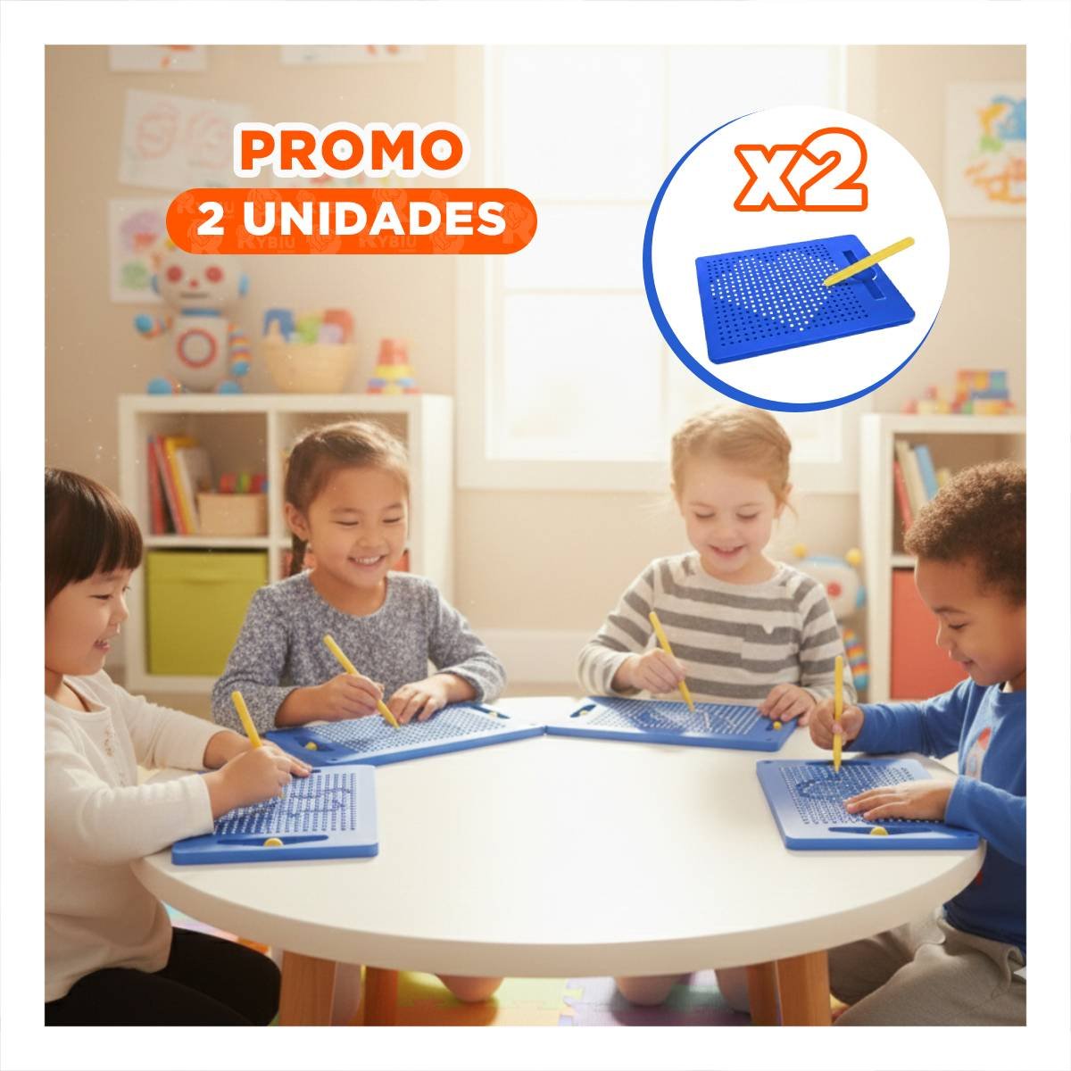 PACK2 ZONA VISUAL MAGNETICA AZUL PARA ESPACIOS DE TRABAJO DIARIO Y+REGALO STICKER - 1