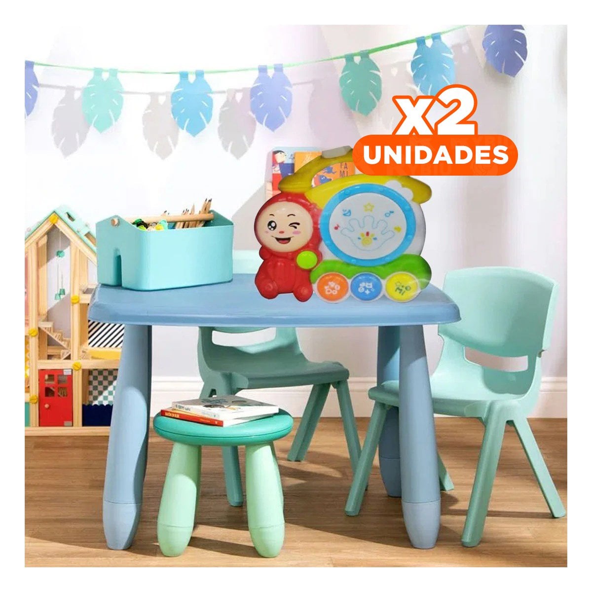 PACK2 PROPUESTA MUSICAL TREN CON SONIDO DIVERTIDO PARA JUEGO CREATIVO EN CASA Y+REGALO STICKER - 1