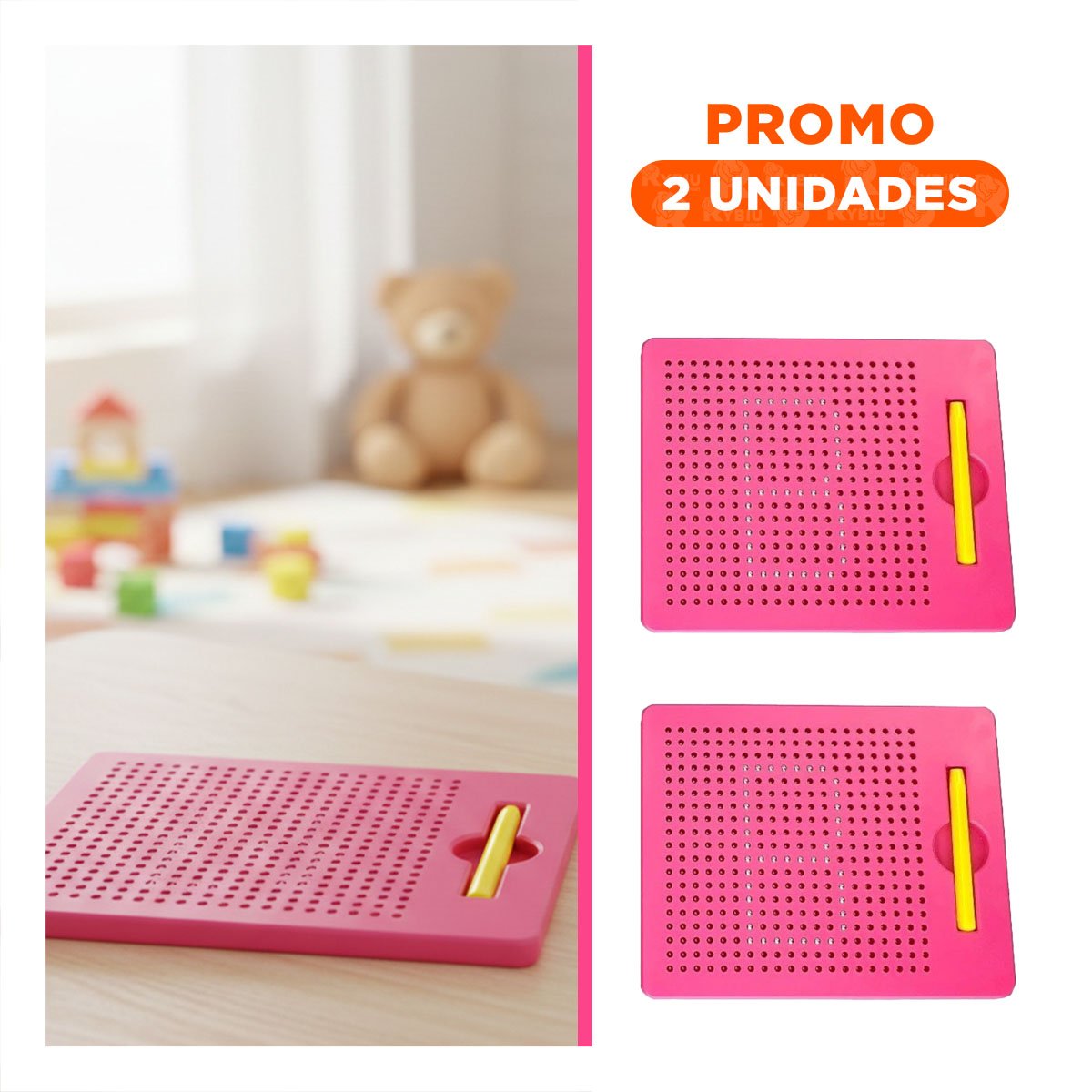 PACK2 LAMINA ROSADA MAGNETICA PARA ESCRITORIO DE OFICINA Y HOGAR - 1