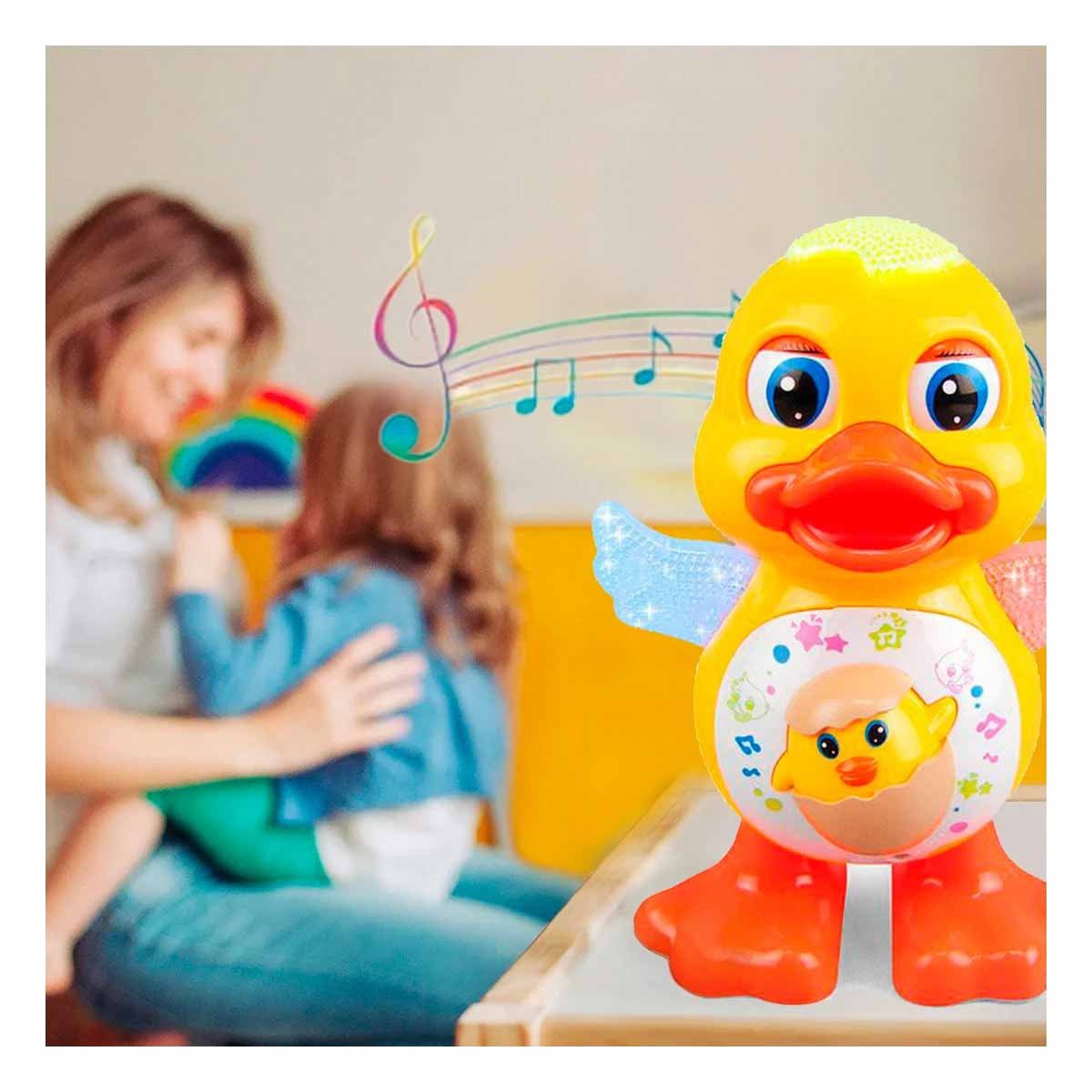 PACK2 EXPERIENCIA PATO INTERACTIVO MUSICAL CON LUCES BRILLANTES PARA HOGAR Y+REGALO STICKER - 3