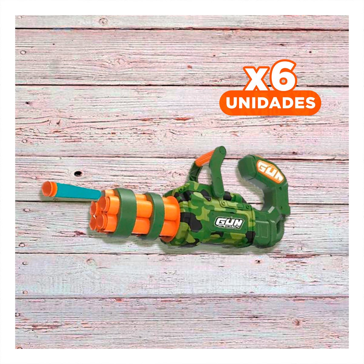 PACK6 JUGUETE LANZA DARDOS VERDE PARA NIÑOS CREATIVO Y MOTIVACION Y+REGALO STICKER - 1