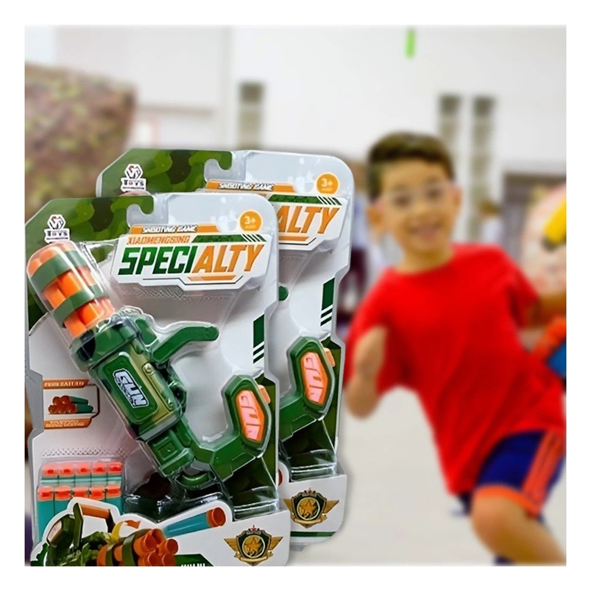 PACK6 JUGUETE LANZA DARDOS VERDE PARA NIÑOS CREATIVO Y MOTIVACION Y+REGALO STICKER - 5