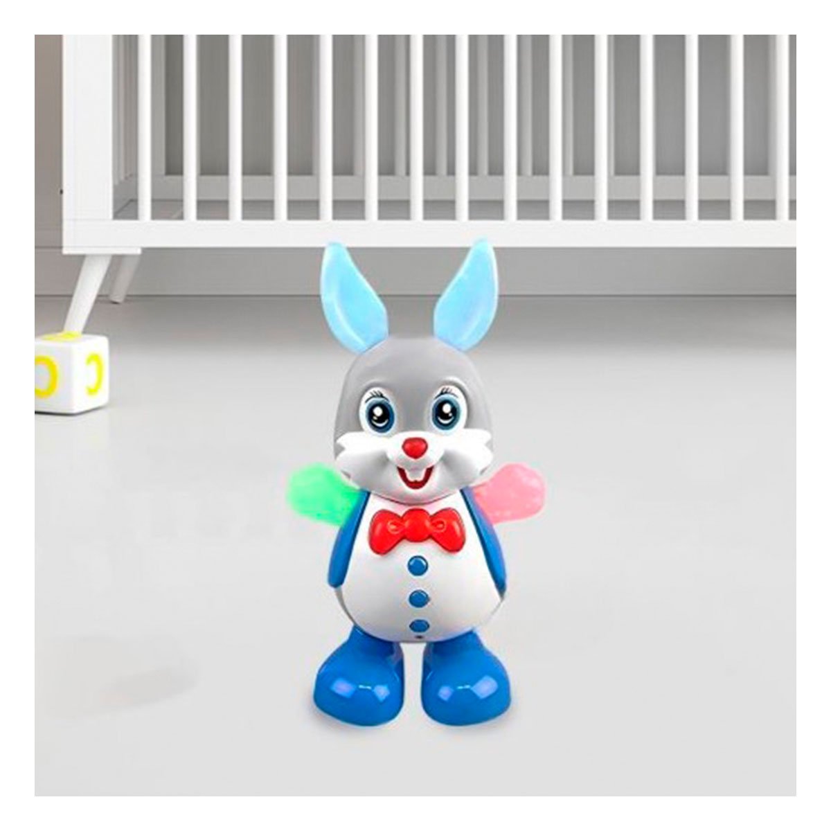 PACK12 ACCESORIO ANIMADO CONEJO INTERACTIVO MUSICAL CON LUCES LED ESTILO FESTIVO PARA CASA - 2