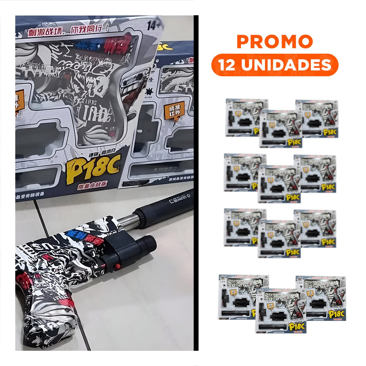 PACK12 JUEGO HIDROGEL SILENCIADOR CHICA PARA DIVERSION EN CASA Y+REGALO STICKER - 1