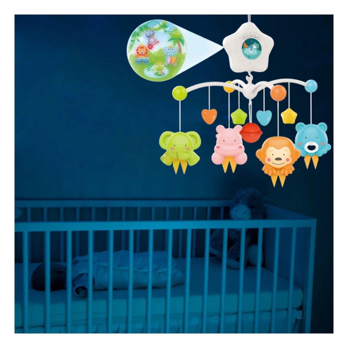 PACK4 ACCESORIO CON SONIDOS PARA CUNA DE BEBES Y LUZ AMBIENTAL Y+REGALO STICKER - 5