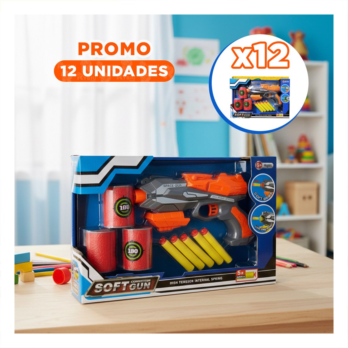 PACK12 SISTEMA RECREATIVO DE DARDOS CON LATAS PARA JUEGO DIARIO - 1