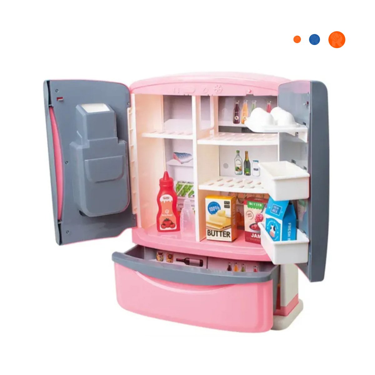 ESTACION DE REFRIGERADOR INFANTIL PARA JUEGO EN CASA CON PRACTICA COTIDIANA Y+REGALO STICKER - 3