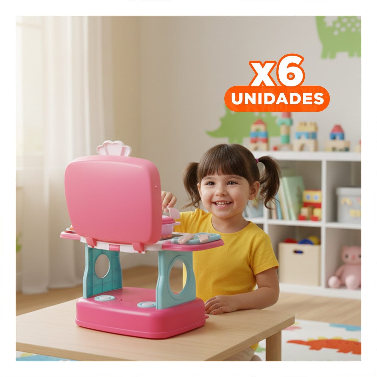 PACK6 SET INFANTIL CON UTENSILIOS EN MALETA Y+REGALO STICKER - 1
