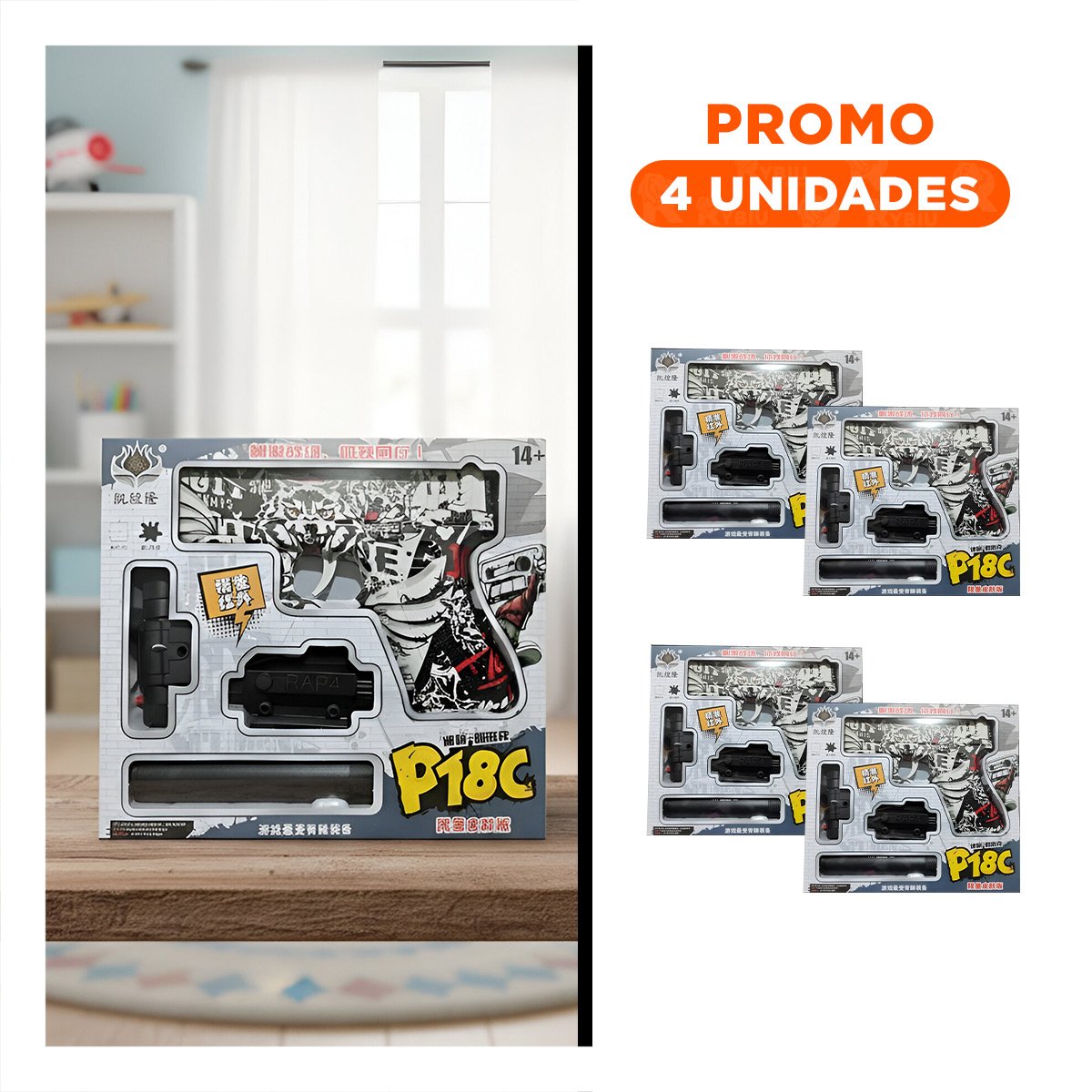 PACK4 CONJUNTO HIDROGEL SILENCIADOR CHICA PARA JUEGO SEGURO Y+REGALO STICKER - 1
