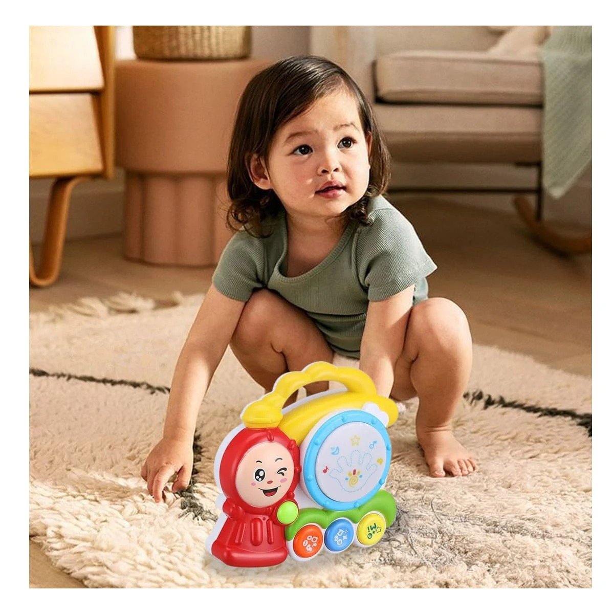 PACK12 OPCION MUSICAL TREN CON SONIDO INTERACTIVO PARA JUEGO CREATIVO EN CASA Y+PAPEL REGALO - 5