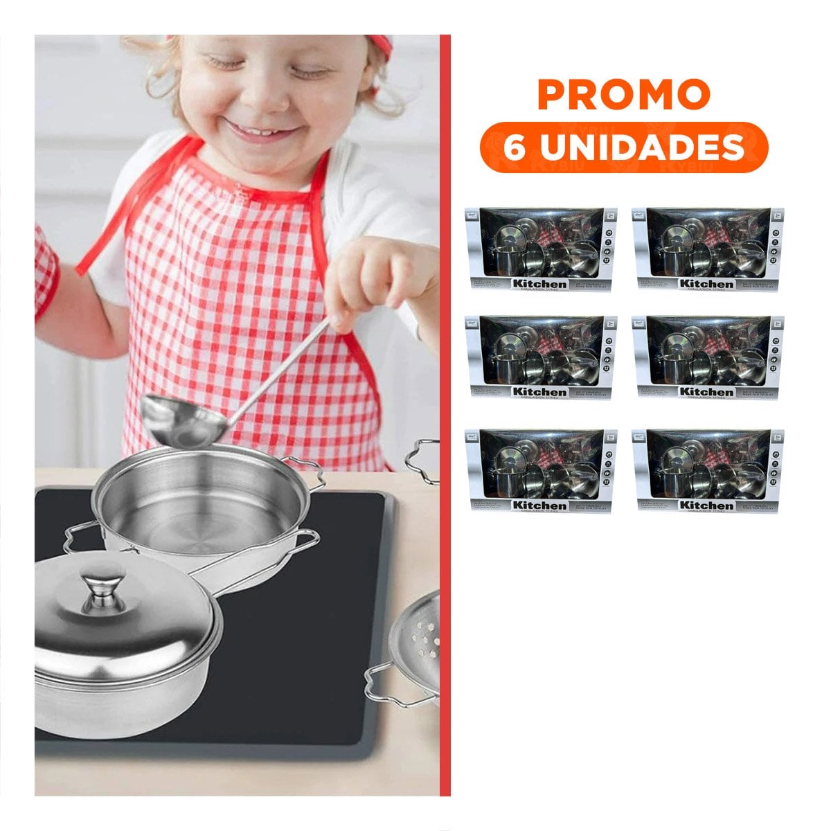 Juego de Accesorios de Cocina para Niños CUTICAT Estilo D | Bodega