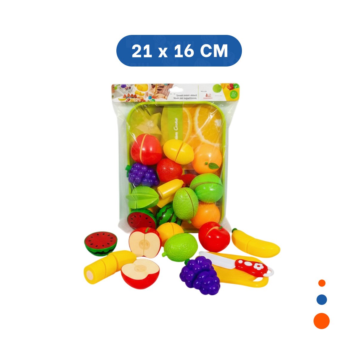 ARTICULO COCINA DE FRUTAS PARA CORTAR CON BANDEJA Y TABLA PARA PICAR Y+LIGAS REGALO - 4