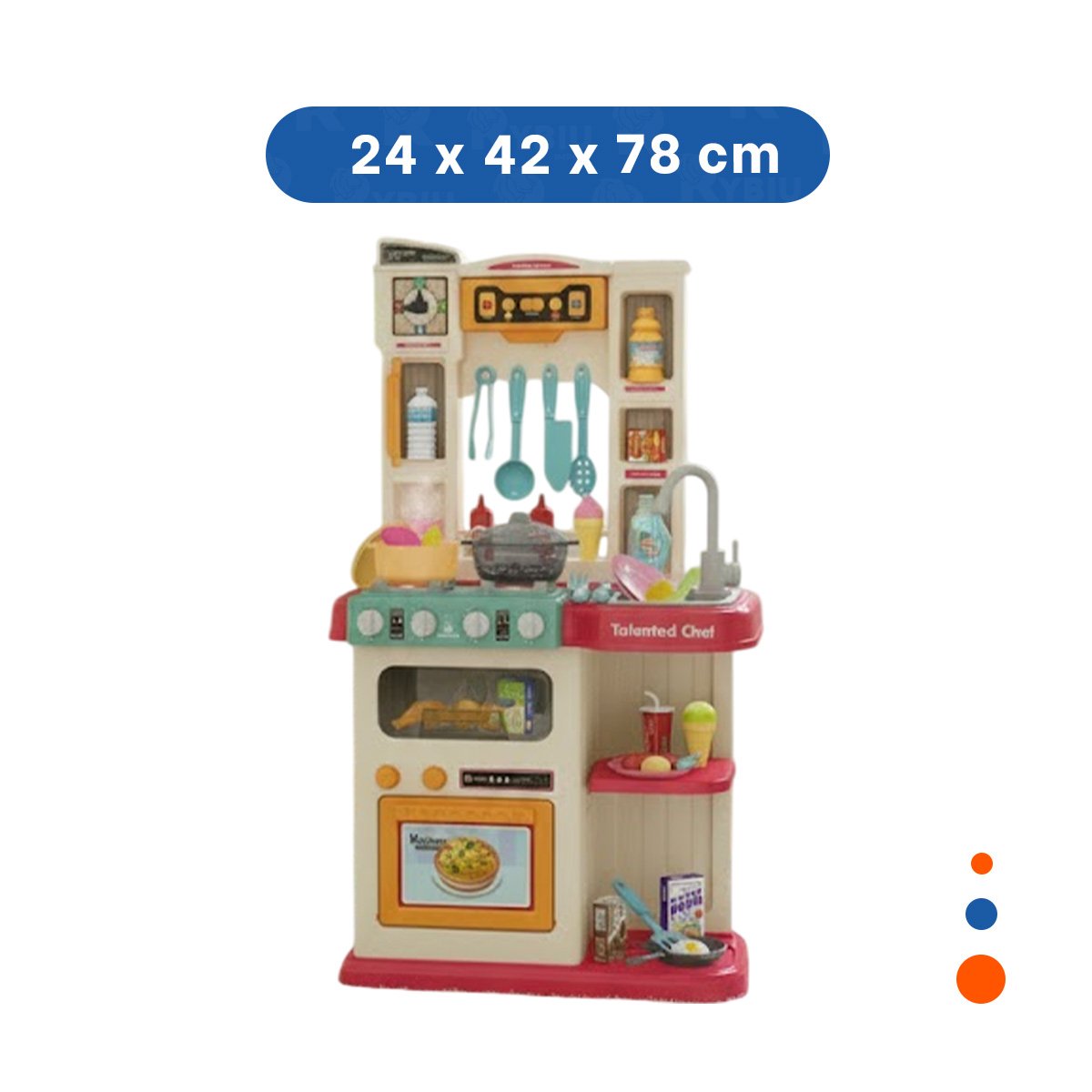 ESPACIO LUDICO DE COCINA ROSADO CON ACCESORIOS PARA JUEGO CREATIVO Y+LIGAS REGALO - 4