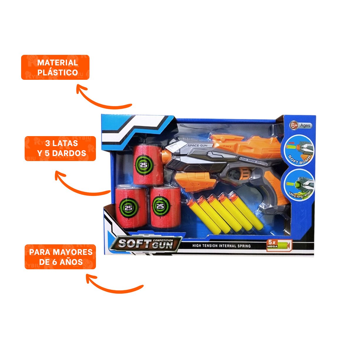 SISTEMA DE DARDOS CON OBJETIVOS PARA JUEGO SEGURO Y CONTROLADO - 3