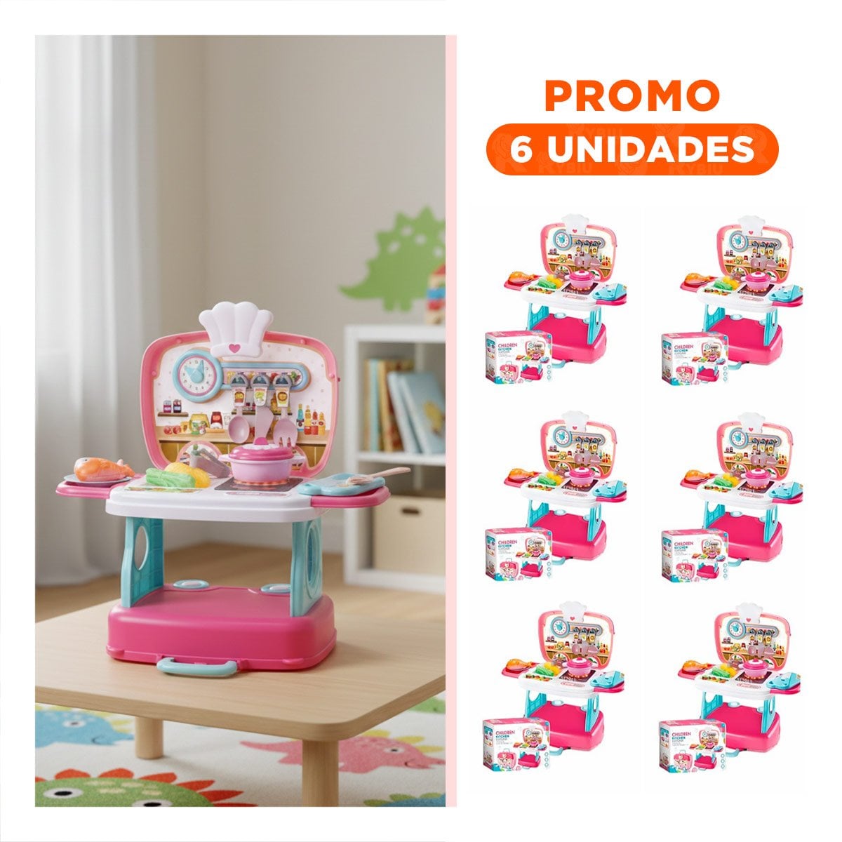 PACK6 SET DIDACTICO CON UTENSILIOS EN MALETA - 1
