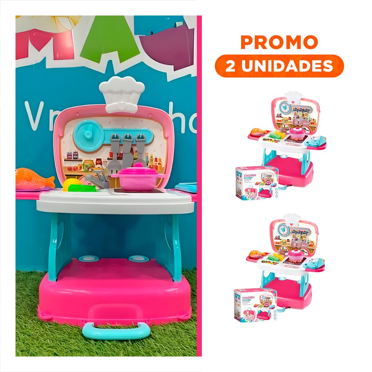 PACK2 PAQUETE DE JUEGOS CON SET DE COCINA MALETA EN CAJA - 1