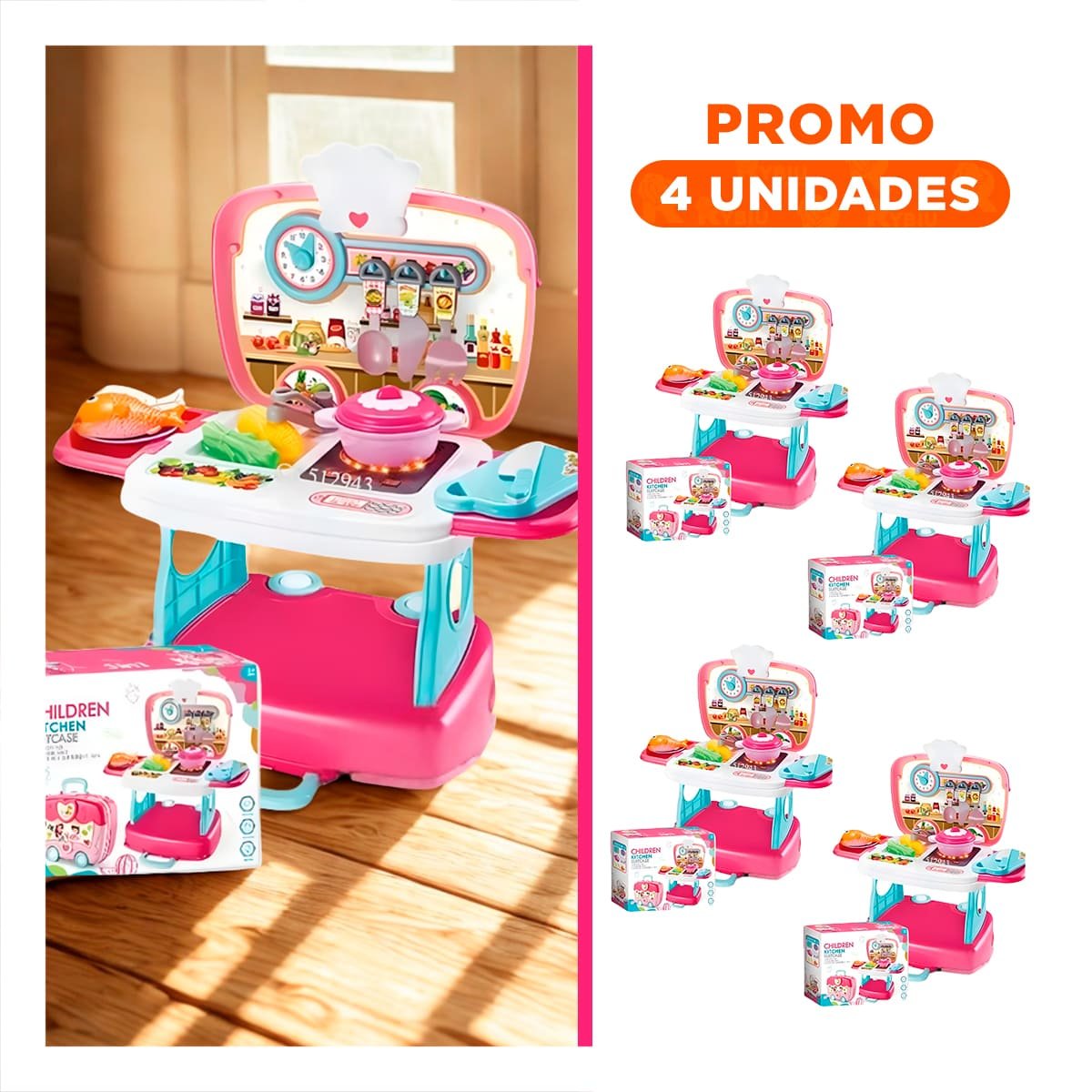 PACK4 SET CREATIVO CON UTENSILIOS EN MALETA Y+REGALO STICKER - 1
