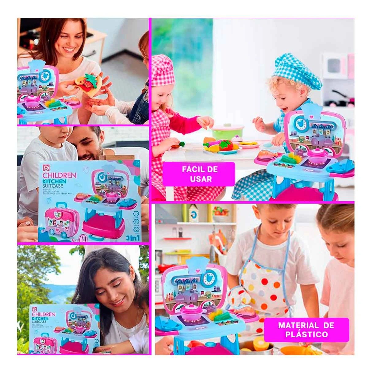 PACK4 SET CREATIVO CON UTENSILIOS EN MALETA Y+REGALO STICKER - 2