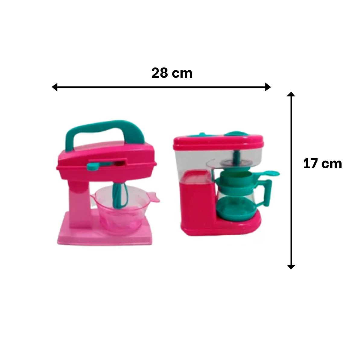 LINEA COCINA JUGUETE CON CAFETERA Y BATIDORA ROSADO PARA HOGAR - 4
