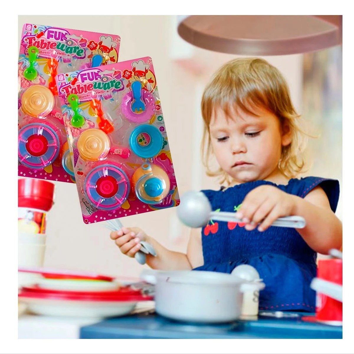 PACK4 SET DIDACTICO CON UTENSILIOS Y TETERA Y+PAPEL REGALO - 2