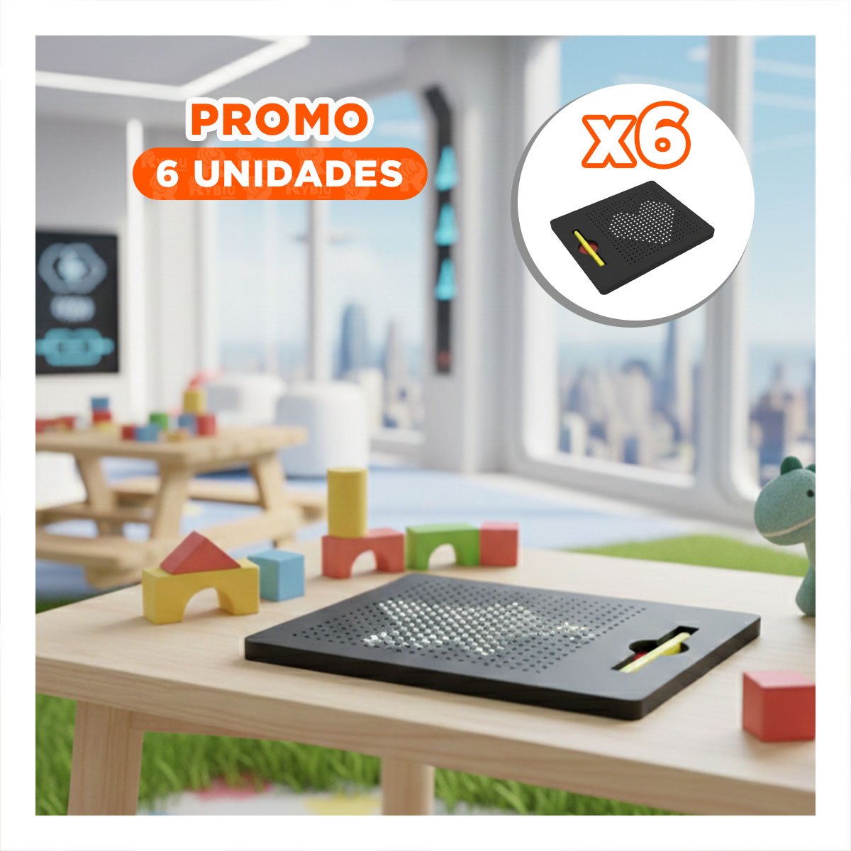 PACK6 FORMATO VISUAL MAGNETICO NEGRO PARA OFICINA Y HOGAR Y+REGALO STICKER - 1