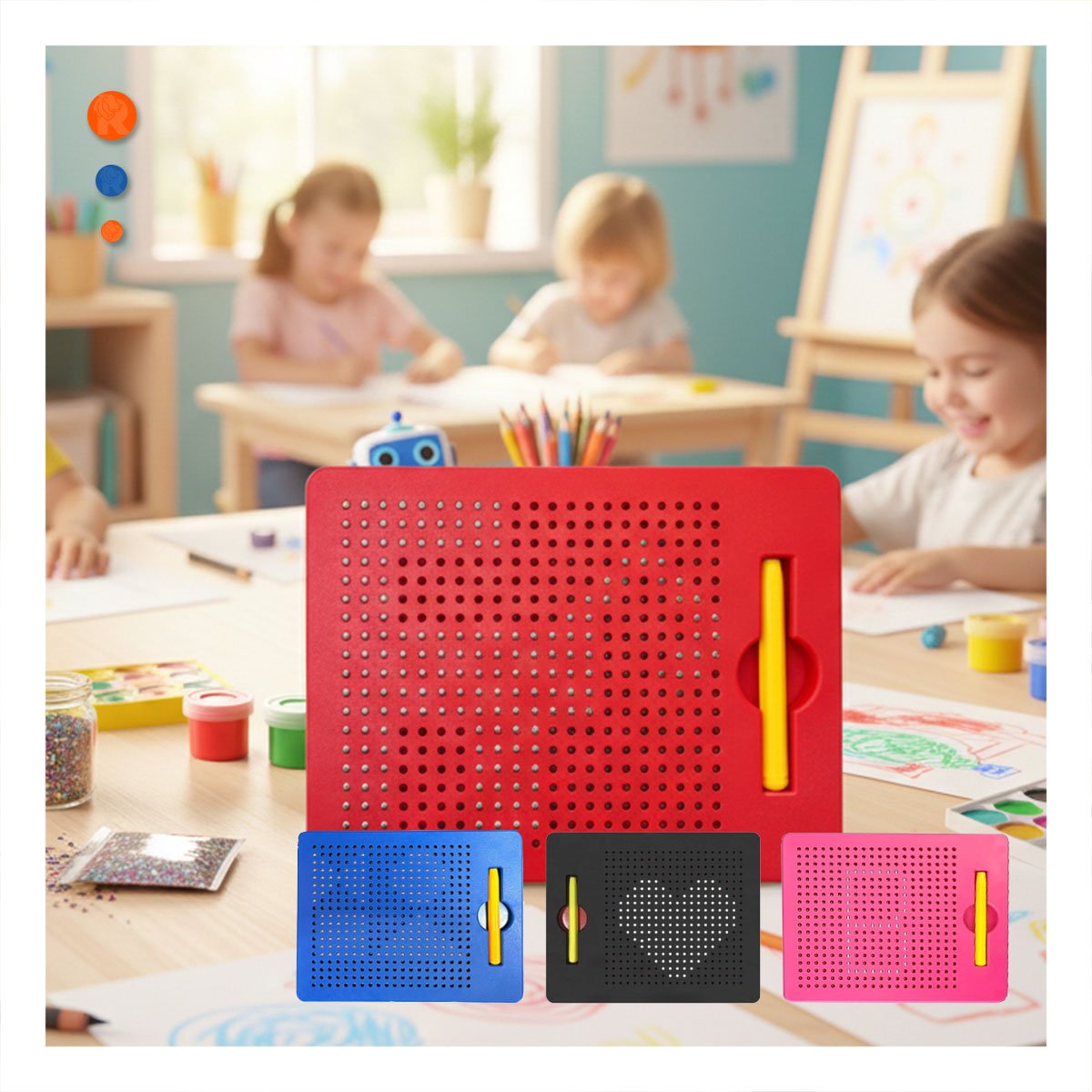 AREA MAGNETICA ROJA PARA ESCRITORIO DE OFICINA Y USO DOMESTICO DIARIO Y+PAPEL REGALO - 3