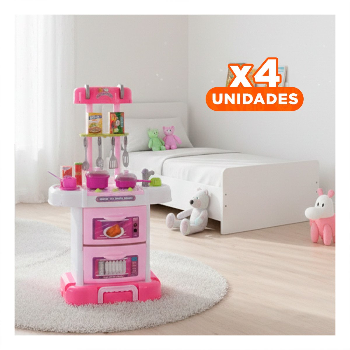 PACK4 SISTEMA COCINA MALETIN TRES EN UNO JUEGO CREATIVO - 1
