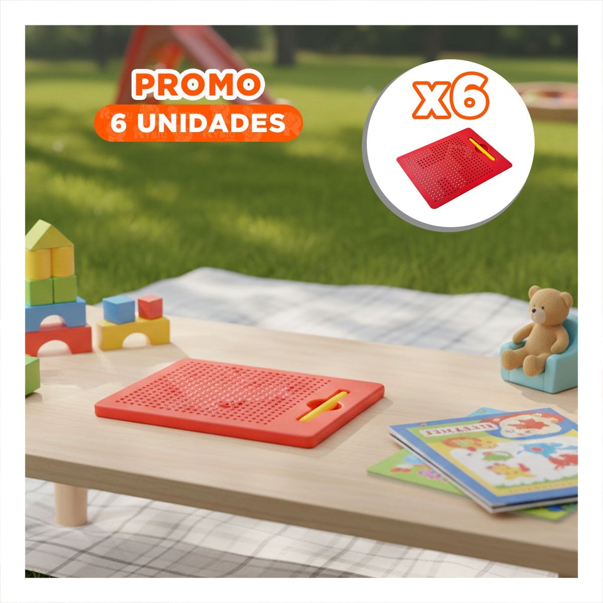 PACK6 FORMATO VISUAL MAGNETICO ROJO PARA OFICINA Y HOGAR YREGALO STICKER - 1