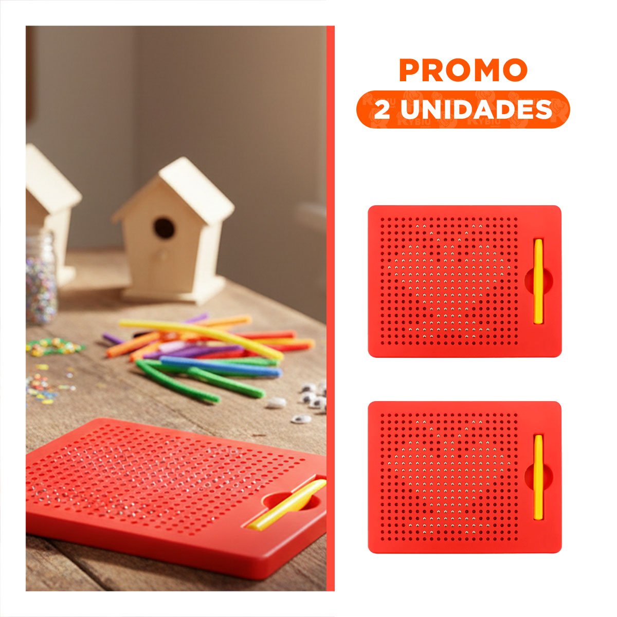 PACK2 LAMINA ROJA MAGNETICA PARA ESCRITORIO DE OFICINA Y HOGAR - 1