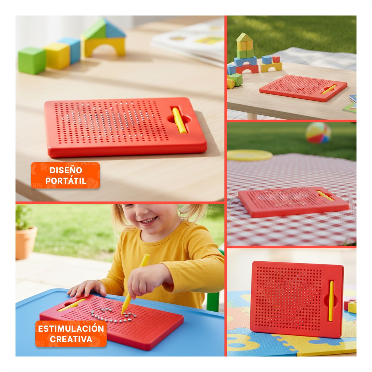 PLANO MAGNETICO ROJO PARA USO DIARIO EN OFICINA Y AMBIENTES DE CASA YSTICKY - 5