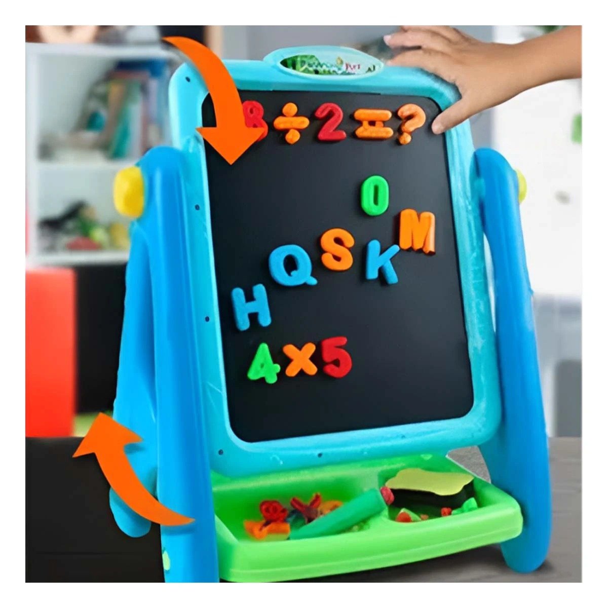 PACK2 PIZARRON DE JUEGO MAGNETICO CON AREA CREATIVA Y+REGALO STICKER - 3