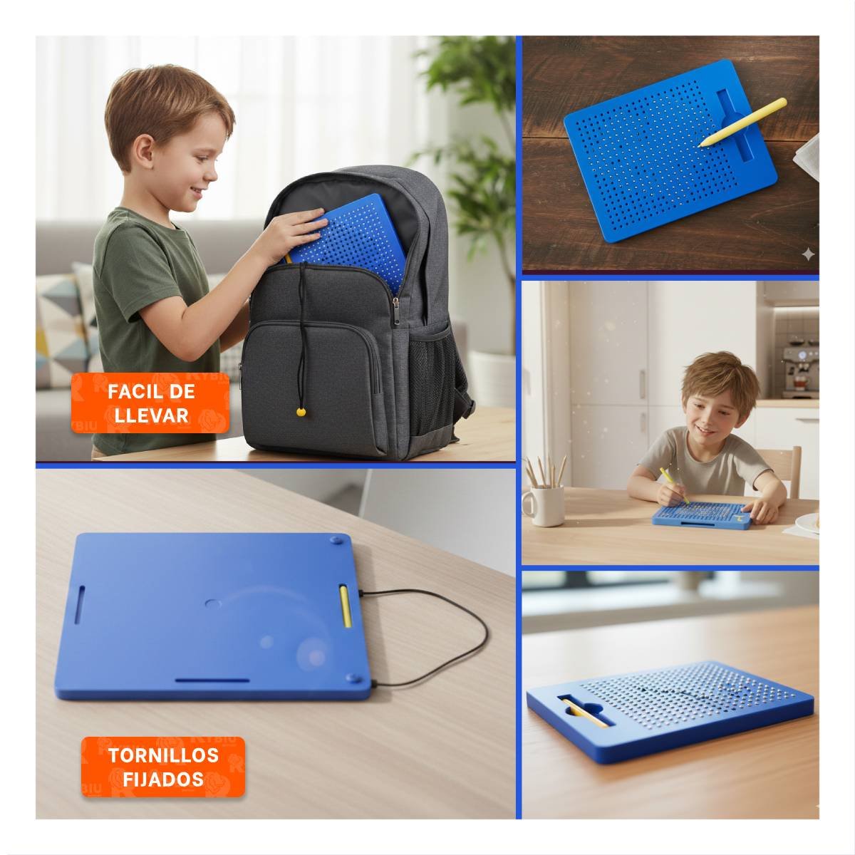 LAMINA MAGNETICA AZUL PARA OFICINA Y CASA CON ESPACIO PARA NOTAS DIARIAS - 5