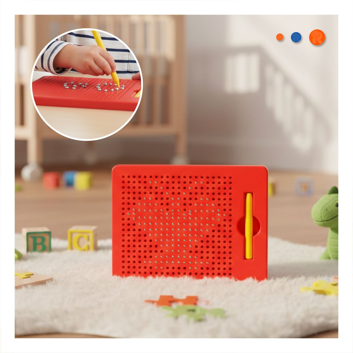 ZONA MAGNETICA ROJA PARA ORGANIZAR RECORDATORIOS EN CASA Y OFICINA Y+REGALO STICKER - 5