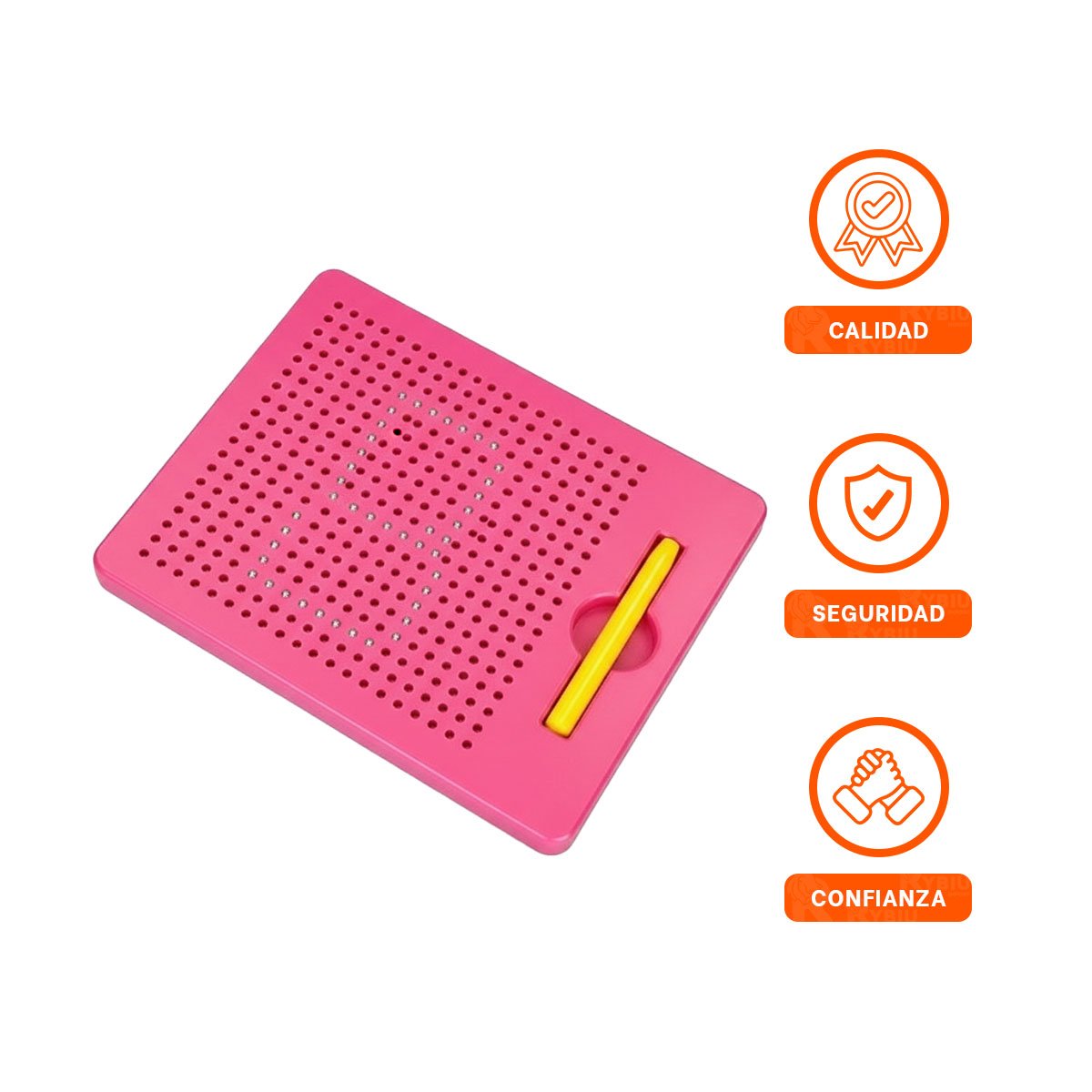 LAMINA MAGNETICA ROSADA PARA OFICINA Y CASA CON ESPACIO PARA NOTAS DIARIAS - 3