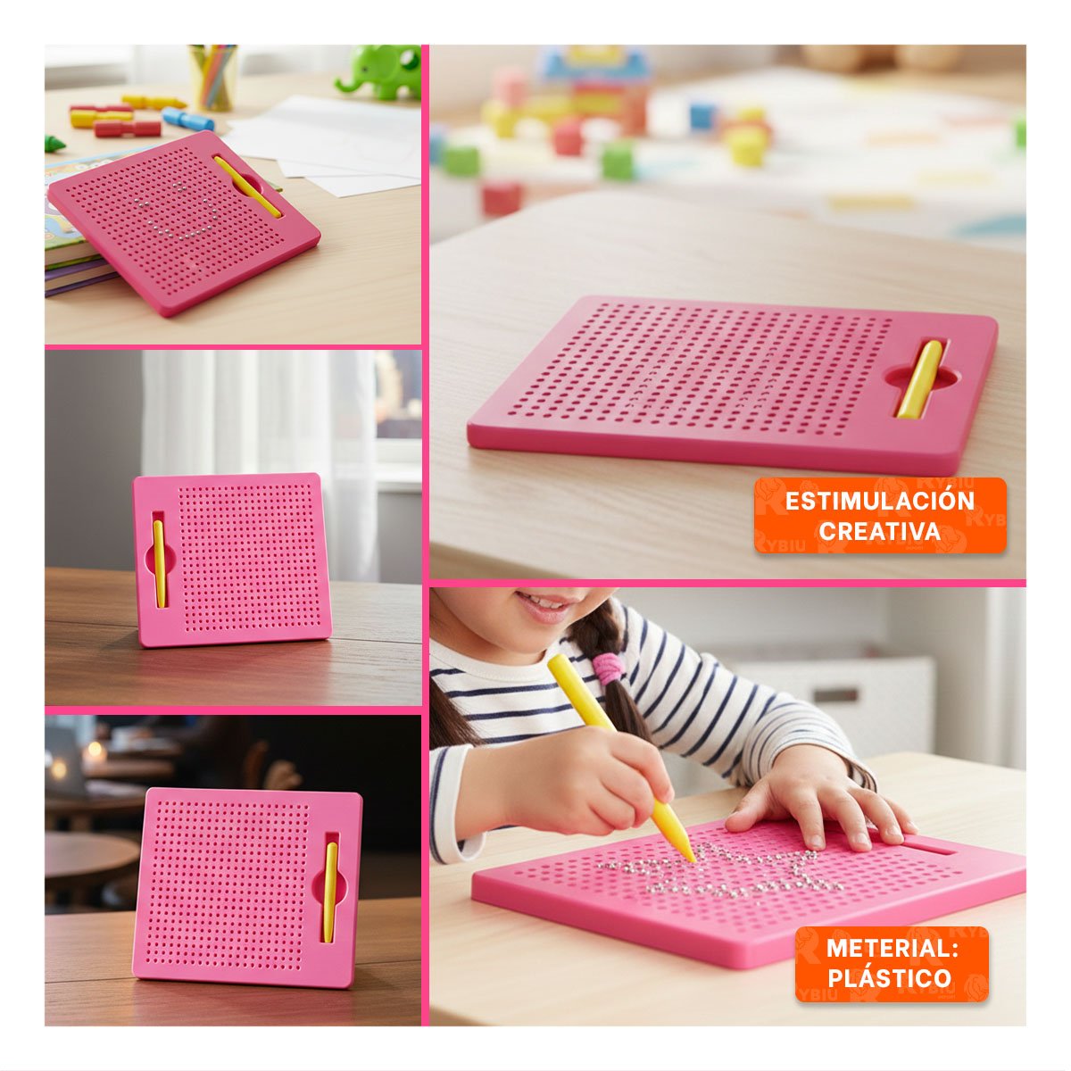 PLANO MAGNETICO ROSADO PARA USO DIARIO EN OFICINA Y AMBIENTES DE CASA Y+POST IT - 1