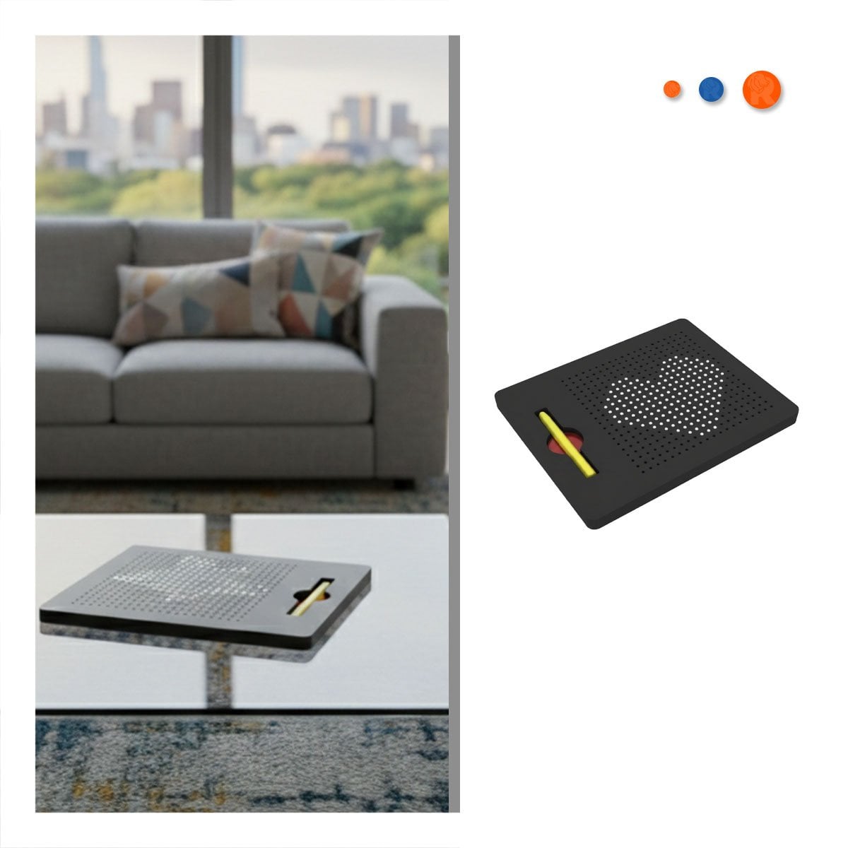 LAMINA MAGNETICA NEGRA PARA OFICINA Y CASA CON ESPACIO PARA NOTAS DIARIAS - 3