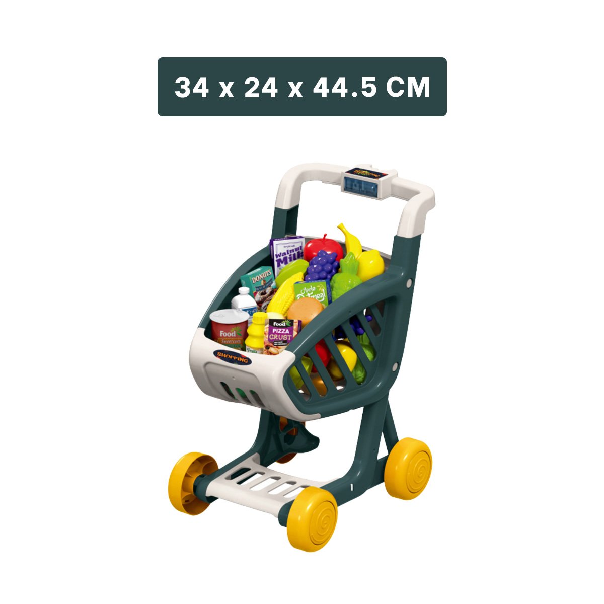 PACK4 JUEGO DE COMPRAS MUSICAL 41 PZS VERDE OSCURO PARA NINOS EN CASA Y+PAPEL REGALO - 4
