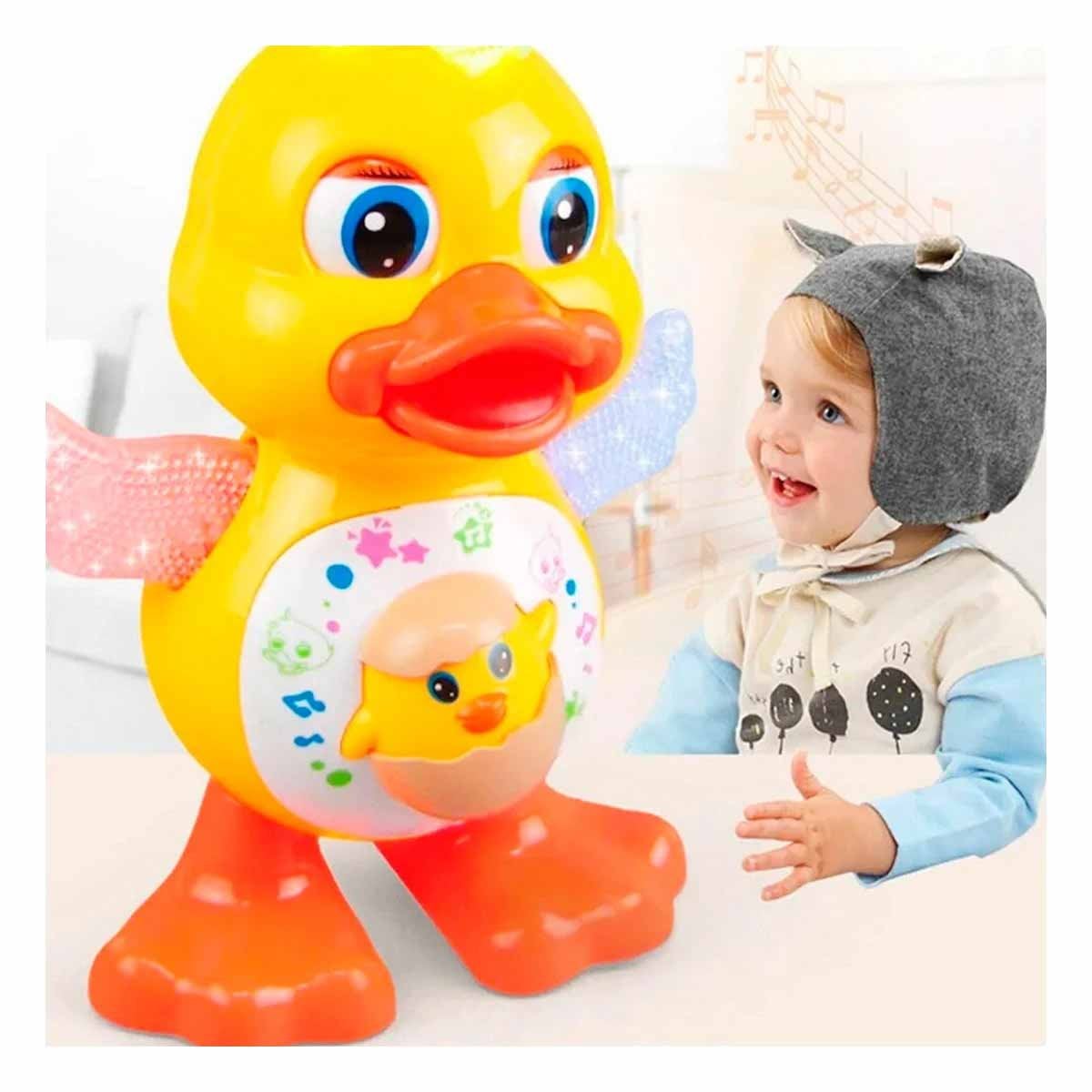 PACK2 ELEMENTO CREATIVO PATO INTERACTIVO MUSICAL CON LUCES BRILLANTES HOGAR - 2